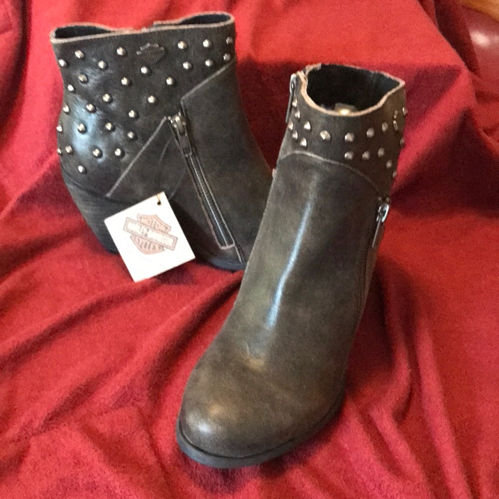 Harley-Davidson® Women's Wexford 3.75-Inch Grey Ankle Booties